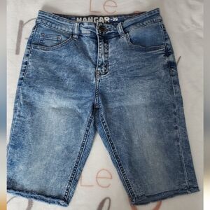 Women's Blue Denim Shorts Size 28 Very Good Condition